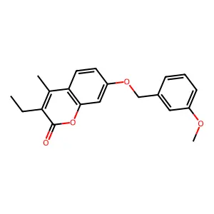 3-ethyl-7-[(3-methoxybenzyl)oxy]-4-methyl-2H-chromen-2-one structure