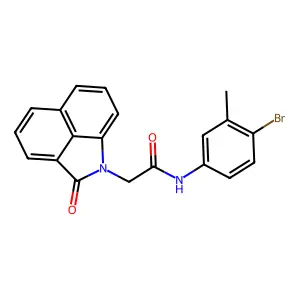 N-(4-bromo-3-methylphenyl)-2-(2-oxobenzo[cd]indol-1(2H)-yl)acetamide structure