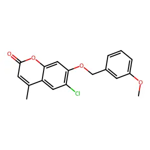 6-chloro-7-[(3-methoxybenzyl)oxy]-4-methyl-2H-chromen-2-one structure