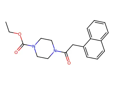 Ethyl 4-[2-(naphthalen-1-yl)acetyl]piperazine-1-carboxylate structure