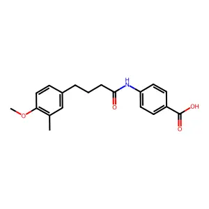 4-{[4-(4-Methoxy-3-methylphenyl)butanoyl]amino}benzoic acid structure