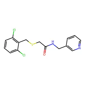 2-(2,6-Dichloro-benzylsulfanyl)-N-pyridin-3-ylmethyl-acetamide structure