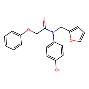 N-(furan-2-ylmethyl)-N-(4-hydroxyphenyl)-2-phenoxyacetamide structure