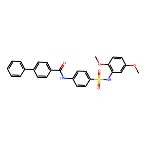 N-[4-[(2,5-dimethoxyphenyl)sulfamoyl]phenyl]-4-phenylbenzamide structure