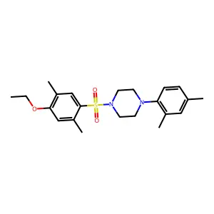 1-(2,4-Dimethylphenyl)-4-(4-ethoxy-2,5-dimethylbenzenesulfonyl)piperazine structure