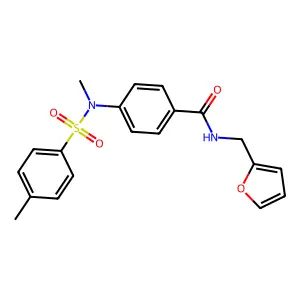 N-(furan-2-ylmethyl)-4-[methyl-(4-methylphenyl)sulfonylamino]benzamide structure