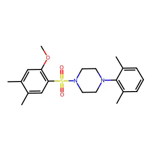 1-(2,6-Dimethylphenyl)-4-((2-methoxy-4,5-dimethylphenyl)sulfonyl)piperazine structure