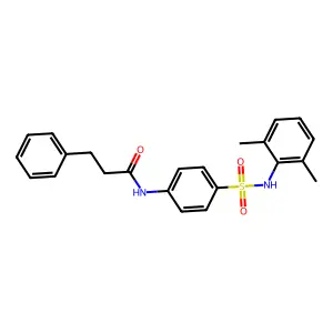 N-[4-[(2,6-dimethylphenyl)sulfamoyl]phenyl]-3-phenylpropanamide structure