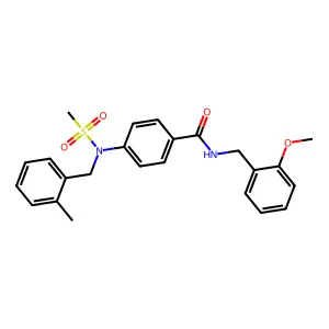 N-(2-methoxybenzyl)-4-[(2-methylbenzyl)(methylsulfonyl)amino]benzamide structure