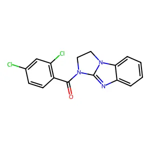 (2,4-dichlorophenyl)(2,3-dihydro-1H-imidazo[1,2-a]benzimidazol-1-yl)methanone structure