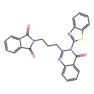 2-[3-[3-(1,3-Benzothiazol-2-yl)-4-oxoquinazolin-2-yl]propyl]isoindole-1,3-dione structure
