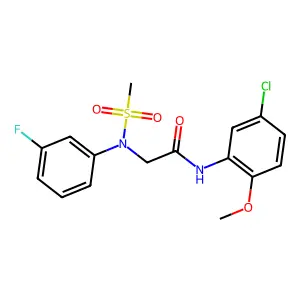 N-(5-chloro-2-methoxyphenyl)-2-(3-fluoro-N-methylsulfonylanilino)acetamide structure