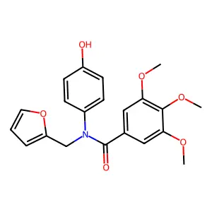 N-(furan-2-ylmethyl)-N-(4-hydroxyphenyl)-3,4,5-trimethoxybenzamide structure