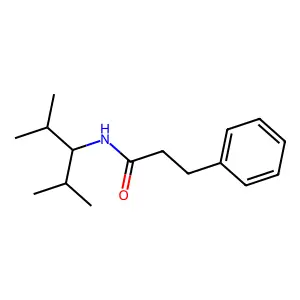 N-(2,4-dimethylpentan-3-yl)-3-phenylpropanamide structure