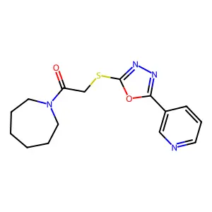 1-(Azepan-1-yl)-2-((5-(pyridin-3-yl)-1,3,4-oxadiazol-2-yl)thio)ethanone structure
