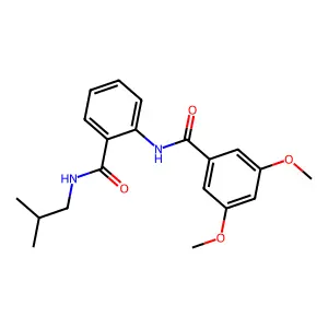 3,5-dimethoxy-N-[2-(2-methylpropylcarbamoyl)phenyl]benzamide structure