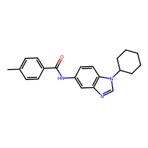 N-(1-cyclohexylbenzimidazol-5-yl)-4-methylbenzamide structure