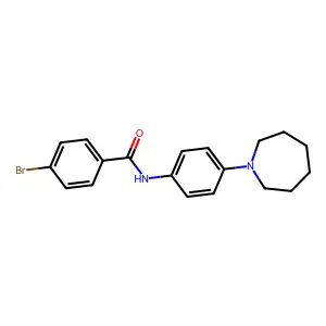 N-[4-(azepan-1-yl)phenyl]-4-bromobenzamide structure