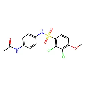 N-[4-[(2,3-dichloro-4-methoxyphenyl)sulfonylamino]phenyl]acetamide structure