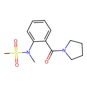 N-methyl-N-[2-(pyrrolidine-1-carbonyl)phenyl]methanesulfonamide structure