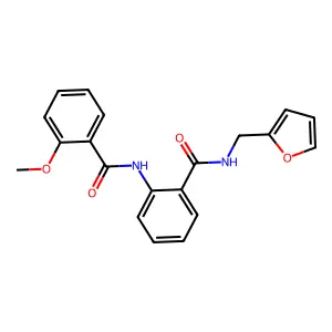 N-(furan-2-ylmethyl)-2-[(2-methoxybenzoyl)amino]benzamide structure