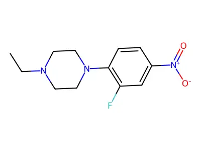 1-Ethyl-4-(2-fluoro-4-nitrophenyl)piperazine structure