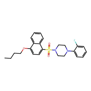 1-[(4-Butoxynaphthyl)sulfonyl]-4-(2-fluorophenyl)piperazine structure