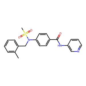 4-[(2-methylbenzyl)(methylsulfonyl)amino]-N-(pyridin-3-yl)benzamide structure