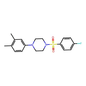 1-(3,4-Dimethylphenyl)-4-((4-fluorophenyl)sulfonyl)piperazine structure