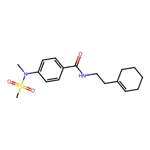 N-[2-(1-cyclohexenyl)ethyl]-4-[methyl(methylsulfonyl)amino]benzamide structure
