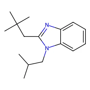 2-(2,2-Dimethylpropyl)-1-(2-methylpropyl)benzimidazole structure