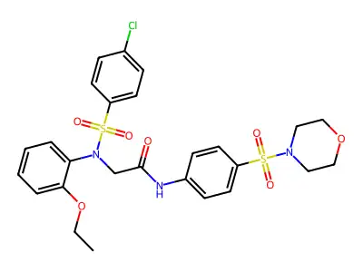 2-(N-(4-chlorophenyl)sulfonyl-2-ethoxyanilino)-N-(4-morpholin-4-ylsulfonylphenyl)acetamide structure