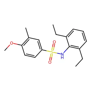 N-(2,6-diethylphenyl)-4-methoxy-3-methylbenzenesulfonamide structure