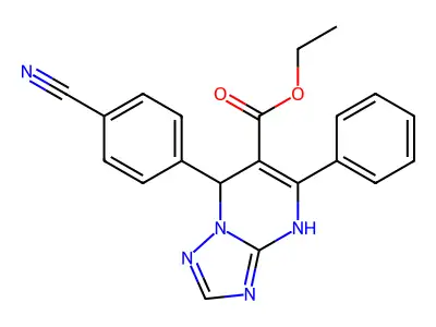 ethyl 7-(4-cyanophenyl)-5-phenyl-4,7-dihydro[1,2,4]triazolo[1,5-a]pyrimidine-6-carboxylate structure
