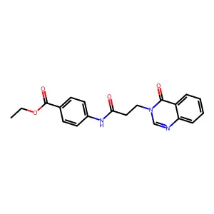 ethyl 4-{[3-(4-oxoquinazolin-3(4H)-yl)propanoyl]amino}benzoate structure