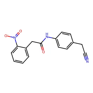 N-[4-(cyanomethyl)phenyl]-2-(2-nitrophenyl)acetamide structure