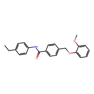 N-(4-ethylphenyl)-4-[(2-methoxyphenoxy)methyl]benzamide structure
