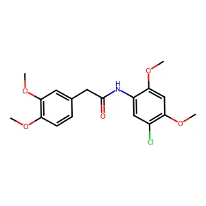 N-(5-chloro-2,4-dimethoxyphenyl)-2-(3,4-dimethoxyphenyl)acetamide structure