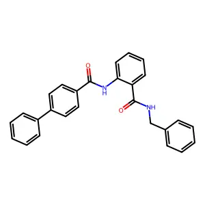 N-benzyl-2-[(4-phenylbenzoyl)amino]benzamide structure