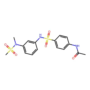 N-[4-({3-[methyl(methylsulfonyl)amino]phenyl}sulfamoyl)phenyl]acetamide structure
