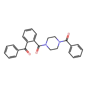 (2-Benzoylphenyl)(4-benzoylpiperazino)methanone structure