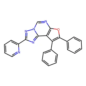 8,9-Diphenyl-2-(2-pyridinyl)furo[3,2-e][1,2,4]triazolo[1,5-c]pyrimidine structure