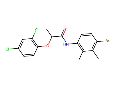 N-(4-bromo-2,3-dimethylphenyl)-2-(2,4-dichlorophenoxy)propanamide structure