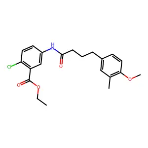 Ethyl 2-chloro-5-{[4-(4-methoxy-3-methylphenyl)butanoyl]amino}benzoate structure