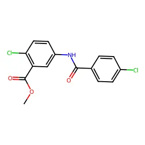 Methyl 2-chloro-5-{[(4-chlorophenyl)carbonyl]amino}benzoate structure