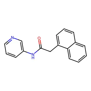 2-naphthalen-1-yl-N-pyridin-3-ylacetamide structure