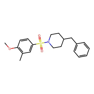 4-Benzyl-1-(4-methoxy-3-methylphenyl)sulfonylpiperidine structure