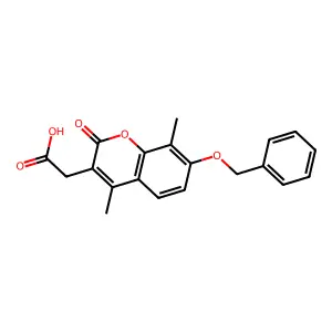 [7-(benzyloxy)-4,8-dimethyl-2-oxo-2H-chromen-3-yl]acetic acid structure