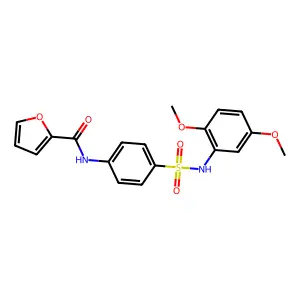 N-[4-[(2,5-dimethoxyphenyl)sulfamoyl]phenyl]furan-2-carboxamide structure