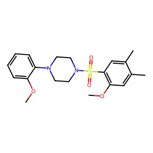 1-[(2-Methoxy-4,5-dimethylphenyl)sulfonyl]-4-(2-methoxyphenyl)piperazine structure